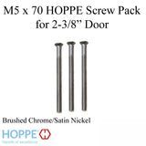 M5 x 70 Hoppe Screw Pack for 2-3/8 Inch Door - Brushed Chrome / Satin Nickel