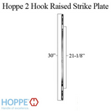 Hoppe 2 Point Sliding Door Lock Strike, 20mm Face, 5.3mm Thick, 30" Length
