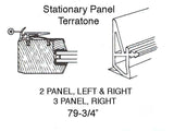 Interlock Only, 3 Panel LH Stationary Lock Stile, Andersen Terratone Gliding Door - Gray