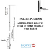 HOPPE 16mm Hoppe Top extension, Roller @ 49.8" - Custom height for Eagle Doors