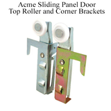 Left And Right Acme Top Roller Pair And Corner Brackets For Sliding Panel Door - 25148