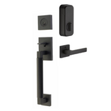 Emtek EMP4219 Hercules Knurled Full Length Single Cylinder Entrance Handleset - Brass Tubular - EMPowered Upgrade