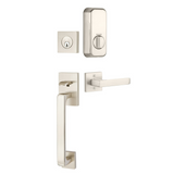 Emtek EMP4820 Baden Single Cylinder Entrance Handleset - Brass Tubular - EMPowered Upgrade