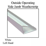 Andersen Perma-Shield Side Jamb Weatherstrip, LH Outside Operating Panel - White