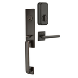 Emtek EMP4818 Davos Single Cylinder Entrance Handleset - Brass Tubular - EMPowered Upgrade