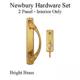 Andersen Newbury 2 Panel Gliding Door Hardware Set, INTERIOR ONLY - Bright Brass