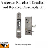 Andersen Reachout Deadlock and Receiver Assembly 2 Panel Frenchwood Gliding Door