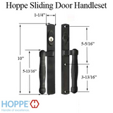 HOPPE HLS 9000 SLIDING DOOR HANDLE-SET, M574/2165N ACTIVE KEYED - MATTE BLACK