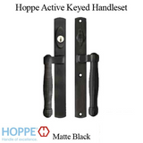 HOPPE HLS 9000 SLIDING DOOR HANDLE-SET, M574/2165N ACTIVE KEYED - MATTE BLACK
