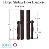 HOPPE HLS 9000 SLIDING DOOR HANDLE-SET, M574/2165N ACTIVE NON-KEYED - RUSTIC UMBER