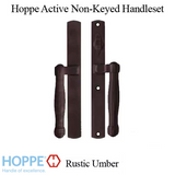 HOPPE HLS 9000 SLIDING DOOR HANDLE-SET, M574/2165N ACTIVE NON-KEYED - RUSTIC UMBER