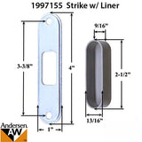 Andersen Flat Strike Gliding Door Lock 2 or 4 Panel Doors