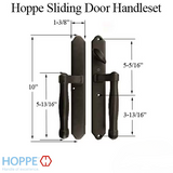 HOPPE HLS 9000 SLIDING DOOR HANDLE-SET, M574/2170N ACTIVE NON-KEYED - RUSTIC UMBER