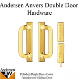 Andersen Frenchwood Gliding Door Trim Anvers 4 Panel Interior &amp; Exterior - Polished Brass