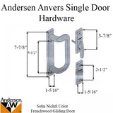 Andersen Frenchwood Gliding Door Trim Anvers 2 Panel Interior &amp; Exterior, Brushed/Satin Nickel