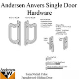 Andersen Frenchwood Gliding Door Trim Anvers 2 Panel Interior &amp; Exterior, Brushed/Satin Nickel