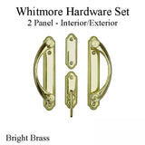 Andersen Frenchwood Gliding Door Trim Whitmore, 2 Panel Interior & Exterior - Polished Brass