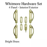 Andersen Whitmore 4-Panel Gliding Door Interior/Exterior Trim Hardware Set - Bright Brass