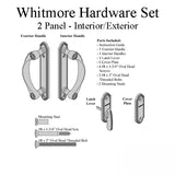 Andersen 2-Panel Gliding Door Interior/Exterior Trim Whitmore Hardware Set - Oil-Rubbed Bronze