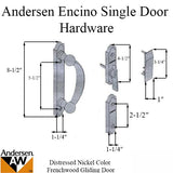 Andersen Frenchwood Gliding Door Trim Encino, 2 Panel Interior &amp; Exterior - Distressed Nickel