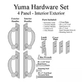 Andersen Yuma 4-Panel Gliding Door Interior/Exterior Trim Hardware Set - Distressed Bronze