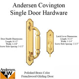 Andersen Covington 2-Panel Gliding Door Hardware Set - Polished Brass