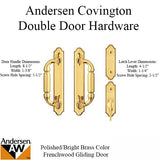 Andersen Covington 4 Panel Hardware Set - Polished Brass