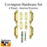 Andersen Covington 4 Panel Hardware Set - Polished Brass