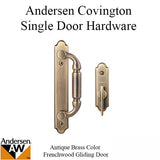 Andersen Frenchwood Gliding Door Trim Covington, 2 Panel Interior &amp; Exterior - Antique Brass