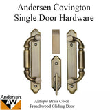 Andersen Frenchwood Gliding Door Trim Covington, 2 Panel Interior &amp; Exterior - Antique Brass