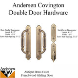 Andersen Frenchwood Gliding Door Trim Covington, 4 Panel Interior &amp; Exterior - Antique Brass