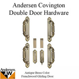 Andersen Frenchwood Gliding Door Trim Covington, 4 Panel Interior &amp; Exterior - Antique Brass