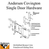 Andersen Frenchwood Gliding Door Trim Covington, 2 Panel Interior &amp; Exterior - Oil Rubbed Bronze