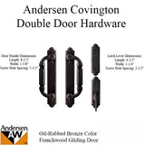 Andersen Frenchwood Gliding Door Trim Covington, 4 Panel Interior &amp; Exterior - Oil Rubbed Bronze