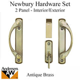 Andersen Newbury 2 Panel Gliding Door Hardware Set - Antique Brass