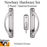 Andersen Newbury 2 Panel Gliding Door Hardware Set - Polished Chrome