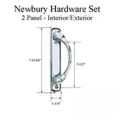 Andersen Newbury 2 Panel Gliding Door Hardware Set - Polished Chrome