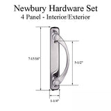 Andersen Newbury 4 Panel Gliding Door Hardware Set - Polished Chrome