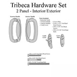 Andersen 2 Panel Gliding Door Tribeca Interior/Exterior Hardware Set - White