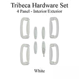 Andersen 4 Panel Gliding Door Tribeca Interior/Exterior Hardware Set - White