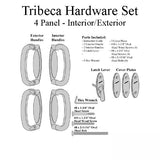 Andersen 4 Panel Gliding Door Tribeca Interior/Exterior Hardware Set - White