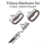 Andersen 2 Panel Gliding Door Tribeca Interior/Exterior Hardware Set - Stone