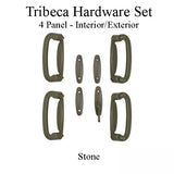 Andersen 4 Panel Gliding Door Tribeca Interior/Exterior Hardware Set - Stone