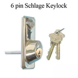 Andersen Old Style 6 pin Schlage Keylock - Bright Brass