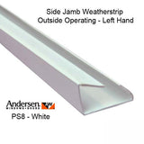 Andersen Side Jamb Weatherstrip, Left Hand - White