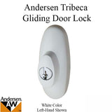 Keyed Lock Assembly, Andersen Tribeca Gliding Door, LH - White