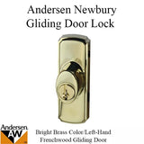 Andersen Frenchwood Sliding Door Lock Newbury Lock Assembly with keys Left Hand Polished Brass Door Lock