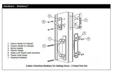 Andersen Frenchwood Gliding Door Hardware - Newbury Lock Assembly with Keys - Chrome - Left-Handed