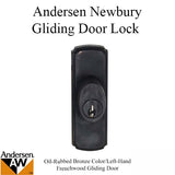 Andersen Frenchwood Gliding Door Hardware, Newbury/Lock Assembly w/keys - Oil Rubbed Bronze - LH