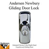 Andersen Frenchwood Gliding Door Hardware - Newbury Lock Assembly - Chrome - Right-Handed